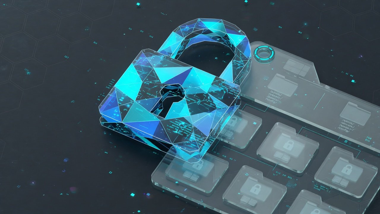 Abstract illustration of directory security and access control for a website