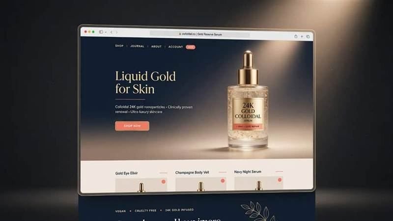 Colloidal Gold / Auria website design by Jamie Freeman