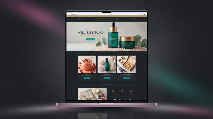 Crystal Health & Beauty website design by Jamie Freeman