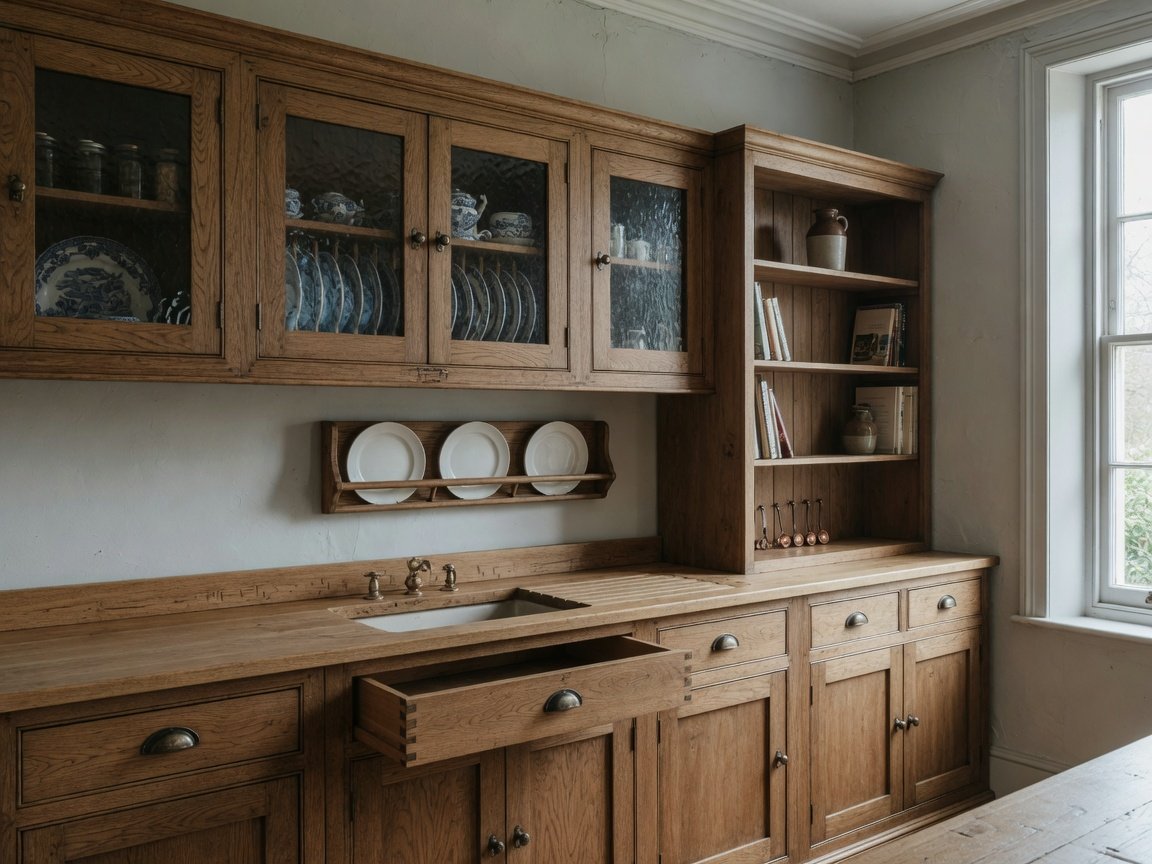 Walnut cabinetry